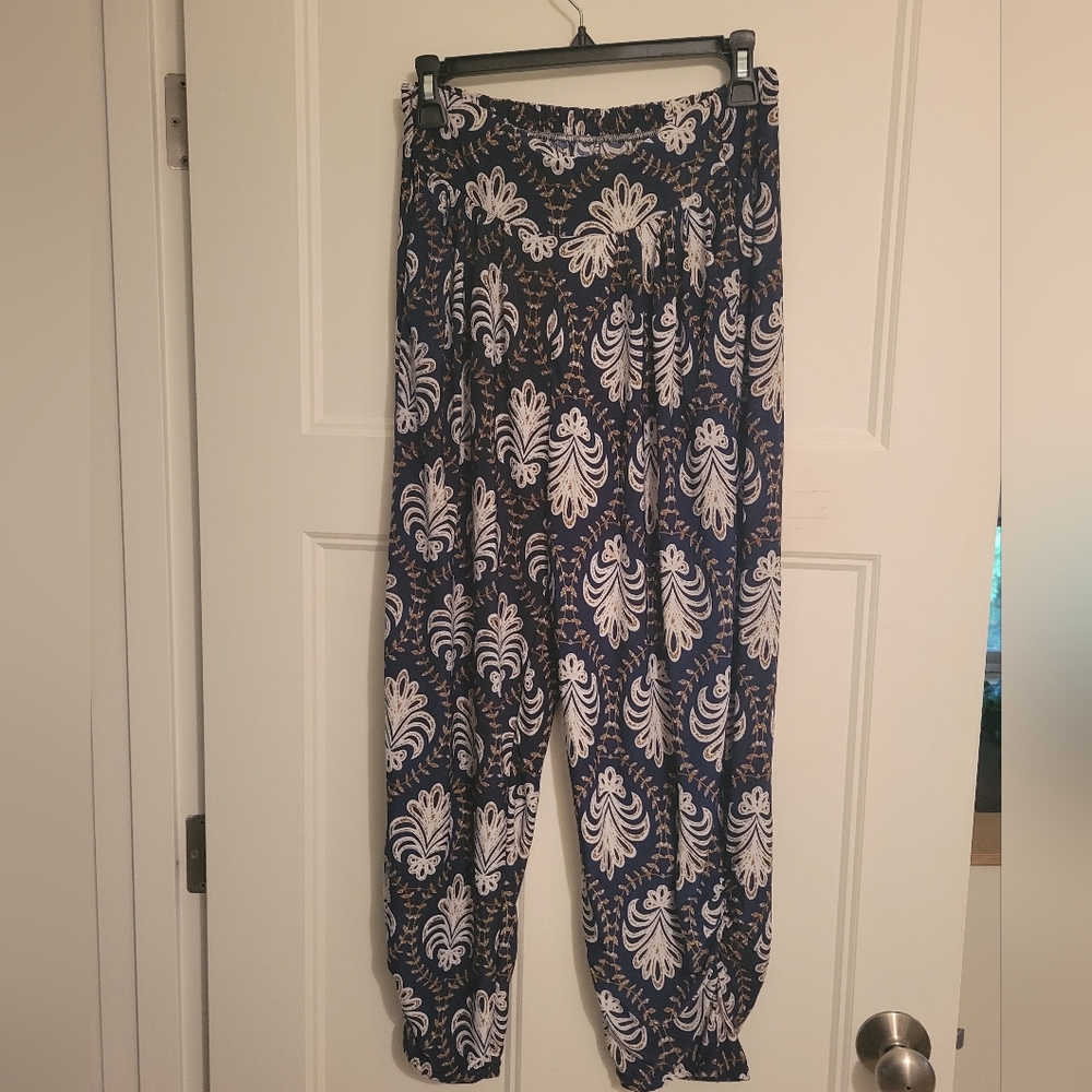 Patterned Harem Pants Medium